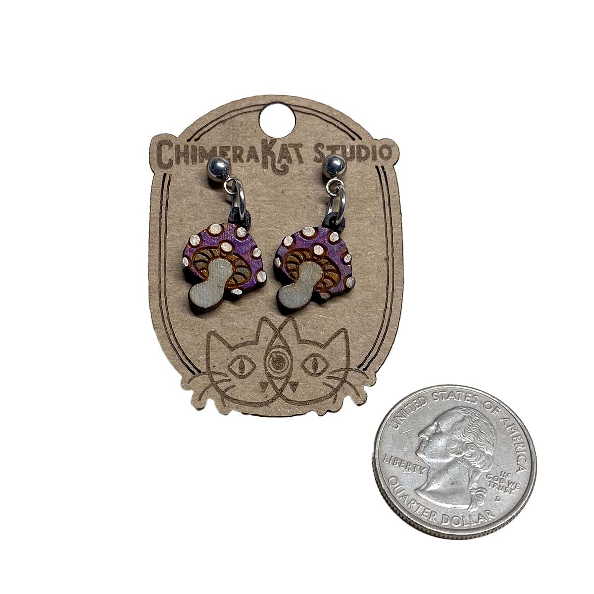 Mushroom Dainty Dangles