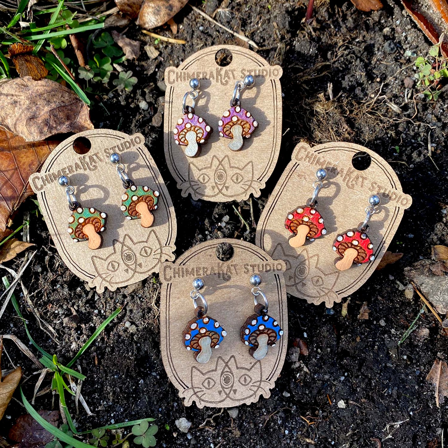 Mushroom Dainty Dangles