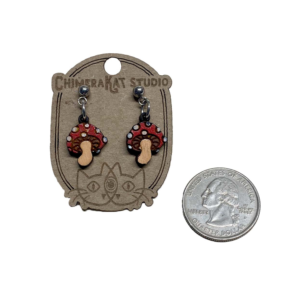 Mushroom Dainty Dangles